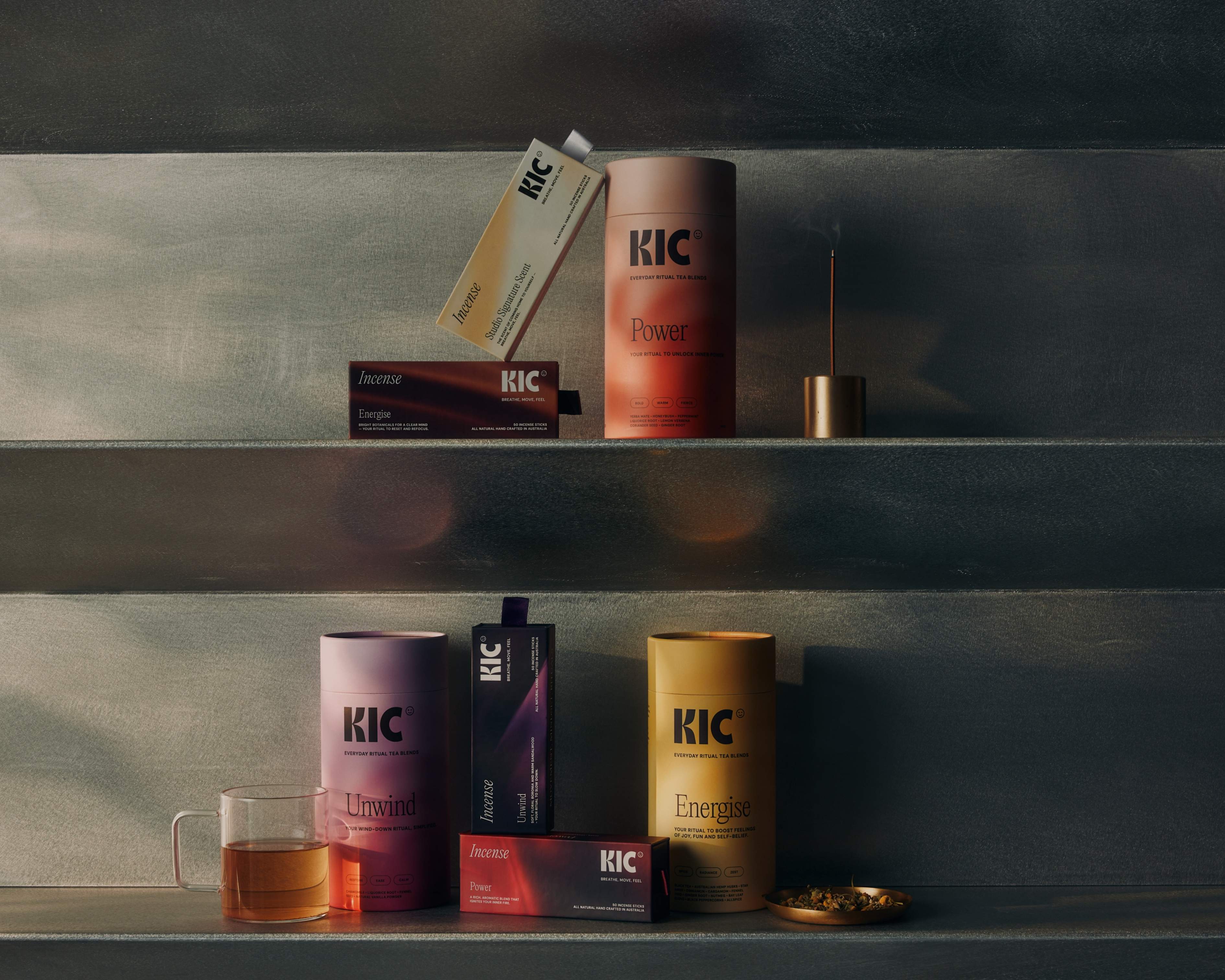 KIC Loose Leaf Tea & mood led incense. 